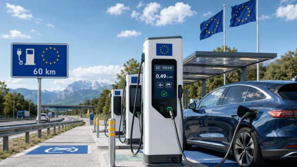 Reglamento AFIR, Europa exige pago con tarjeta y postes cada 60 km