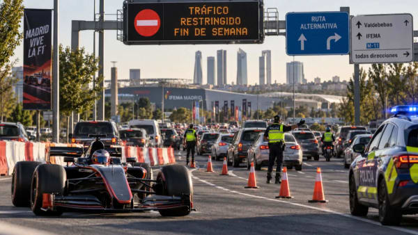 La DGT pide evitar varias carreteras en Madrid por la Fórmula 1
