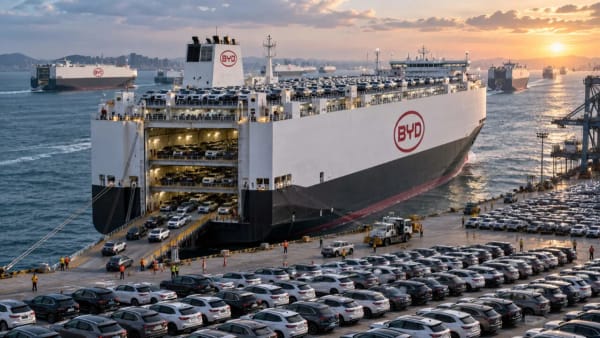 BYD encarga 10 nuevos barcos para transportar 9.200 coches cada uno