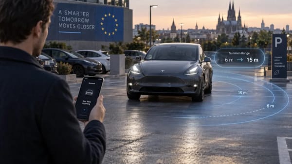 Tesla Actually Smart Summon, Europa aumentará su alcance a 15 metros