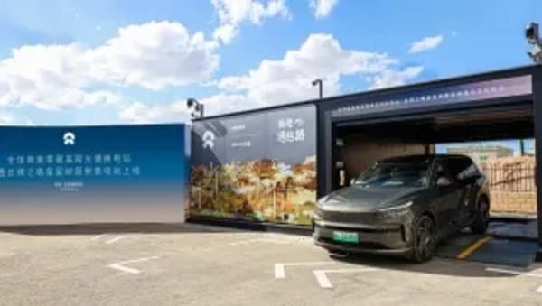 NIO, primera estación de intercambio de baterías solar y sin red eléctrica