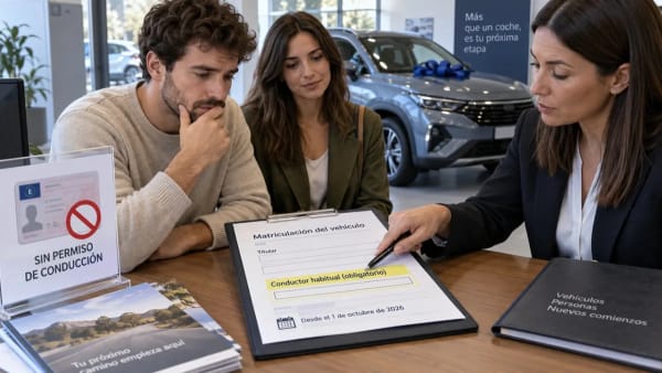 Comprar coche sin carnet, obligatorio identificar conductor en 2026