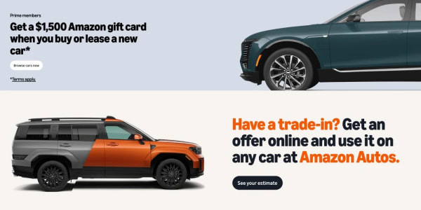 Amazon Autos regala una tarjeta de $1.500 al comprar coche en Prime Day