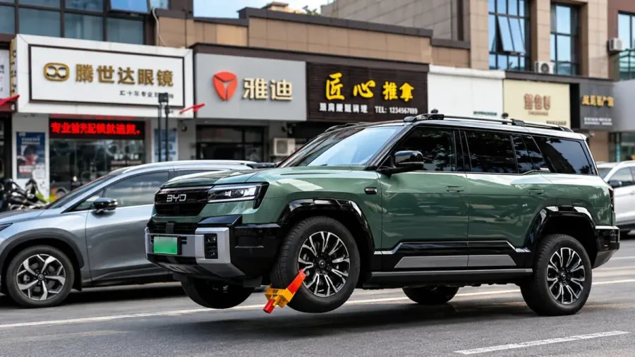 Le ponen un cepo a un BYD y el coche consigue circular sobre tres ruedas: así es posible