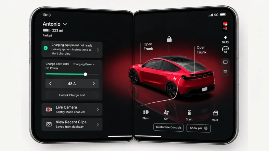 La APP de Tesla ya está lista para el nuevo iPhone Duo y para tablets: Te lo muestro