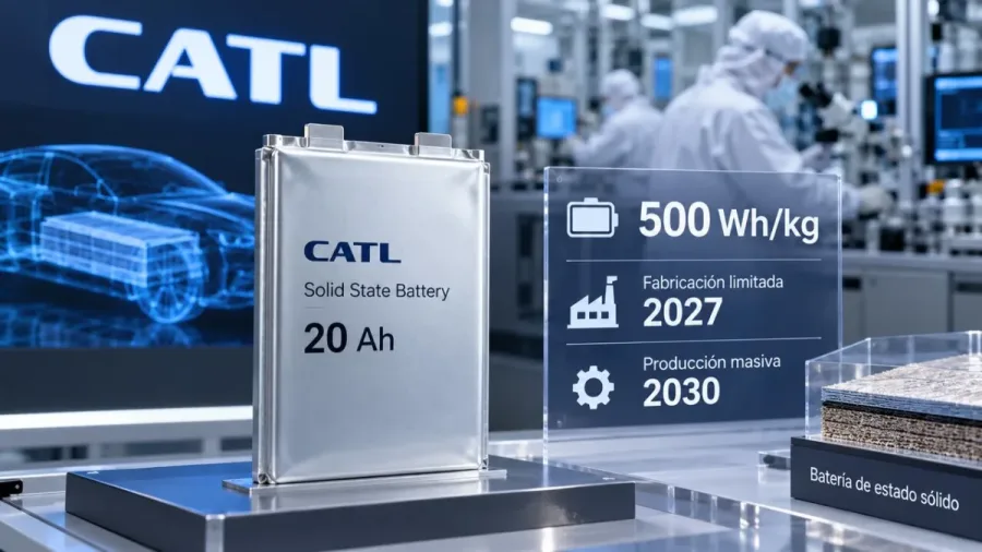 CATL pone fecha a sus baterías de estado sólido de 500 Wh/kg
