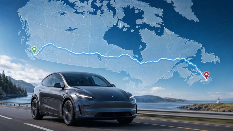 Cruzar de punta a punta Canadá usando solo el FSD de Tesla y sin intervención humana ya es posible
