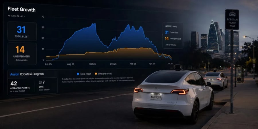 Los 'Robotaxis' de Tesla no sufren accidentes porque no están en funcionamiento