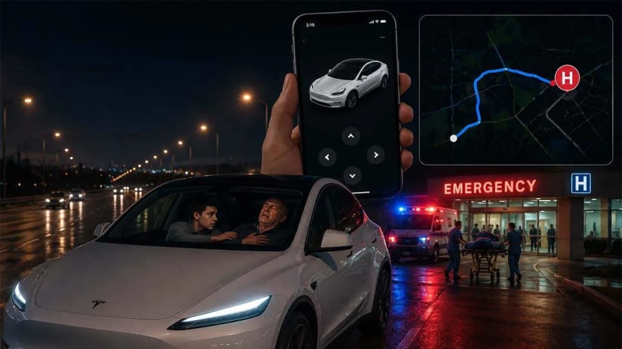 Un Tesla Model Y lleva a su conductor de forma autónoma al hospital tras sufrir un infarto en carretera