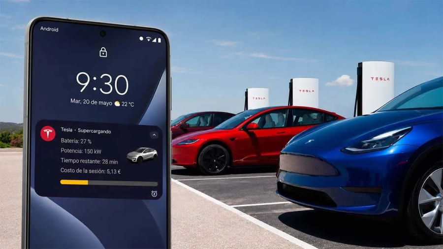 Tesla lleva a Android una función clave de carga que los iPhone ya tenían