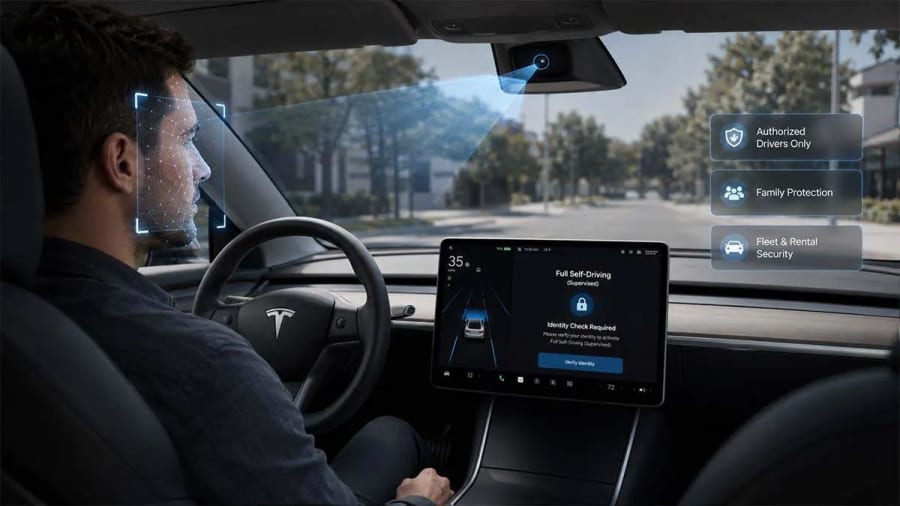 Tesla prepara un bloqueo biométrico para FSD: el coche sabrá quién conduce