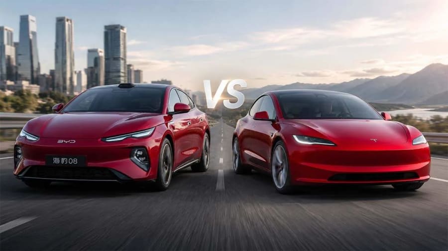 BYD Seal 08 vs Tesla Model 3: la berlina china que puede poner en problemas a Tesla