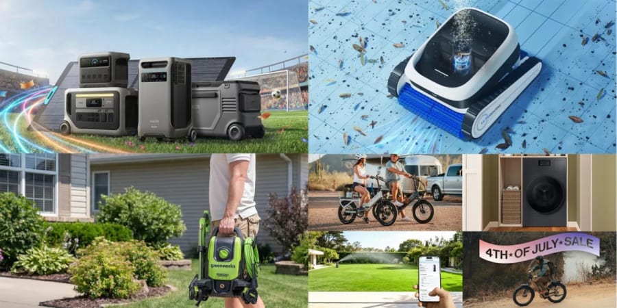 Estación de energía Anker SOLIX F3800 exclusiva por $1.615 en la oferta de verano, robot limpiafondos ECOVACS por $299, Greenworks y más