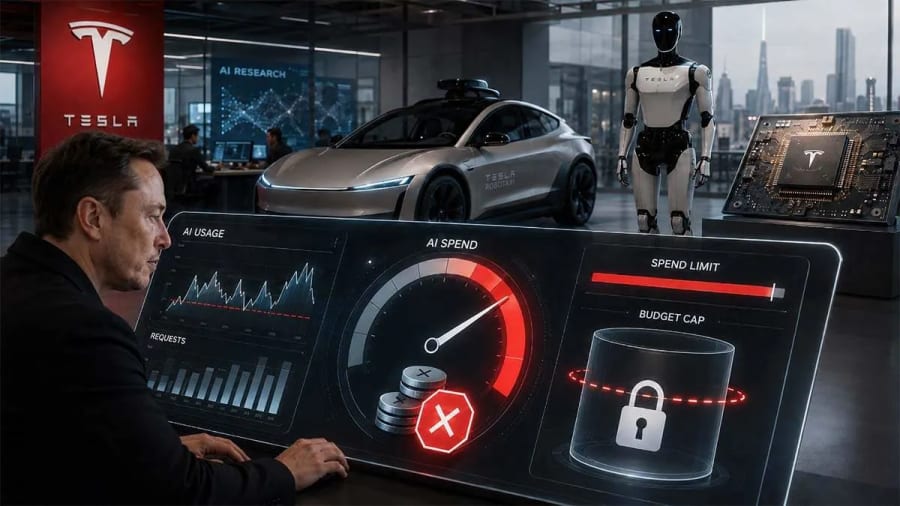 Elon Musk recorta el gasto en IA de Tesla: el nuevo un límite semanal por empleado sorprende