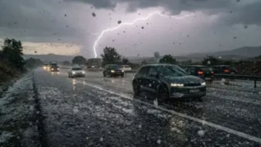 Conducir bajo la lluvia y el granizo: ¿Sabrías mantenerte seguro en tu coche eléctrico?