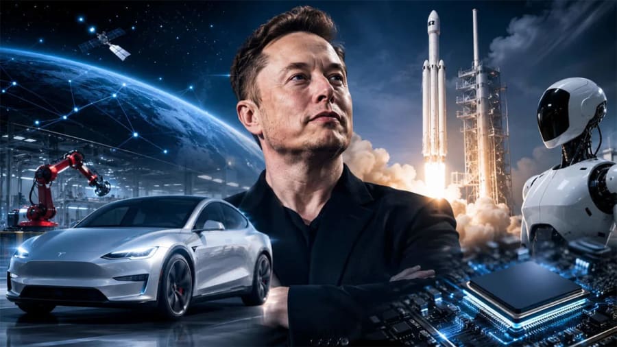 Elon Musk insinúa una fusión entre Tesla y SpaceX: Será la compañía más valiosa del mundo