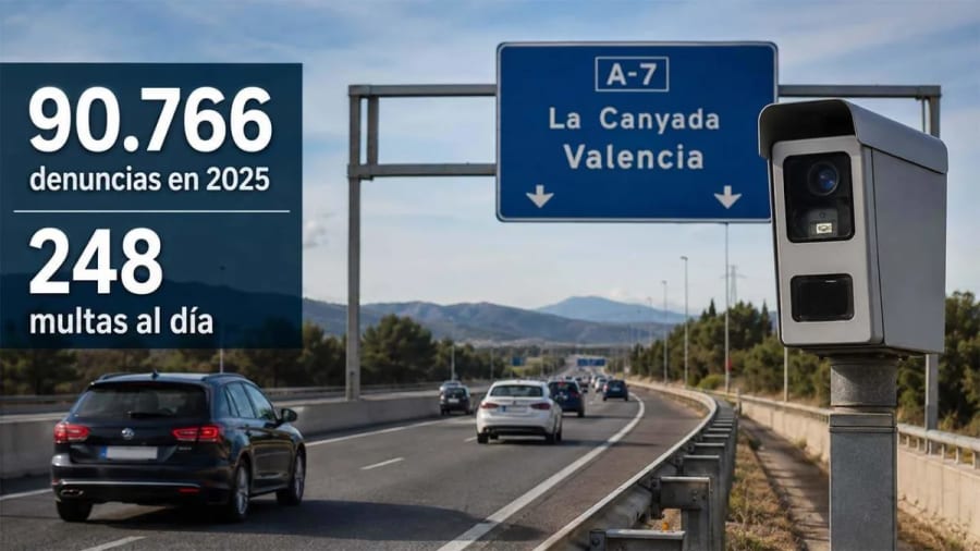 El radar que más multa de España está en Valencia: pone 248 multas al día
