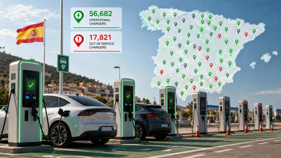 España tiene casi 18.000 puntos de recarga instalados que no funcionan