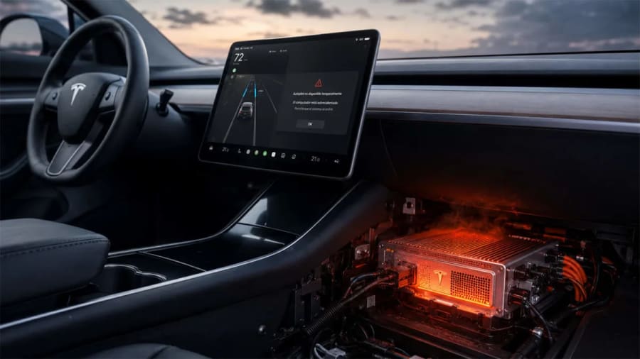 Tesla FSD v14 Lite empieza a dar problemas en los HW3: algunos propietarios hablan de sobrecalentamiento y fallos del ordenador