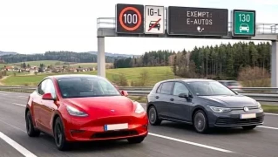 El país donde puedes ir a 130 km/h en eléctrico, pero mucho más despacio en gasolina o diésel