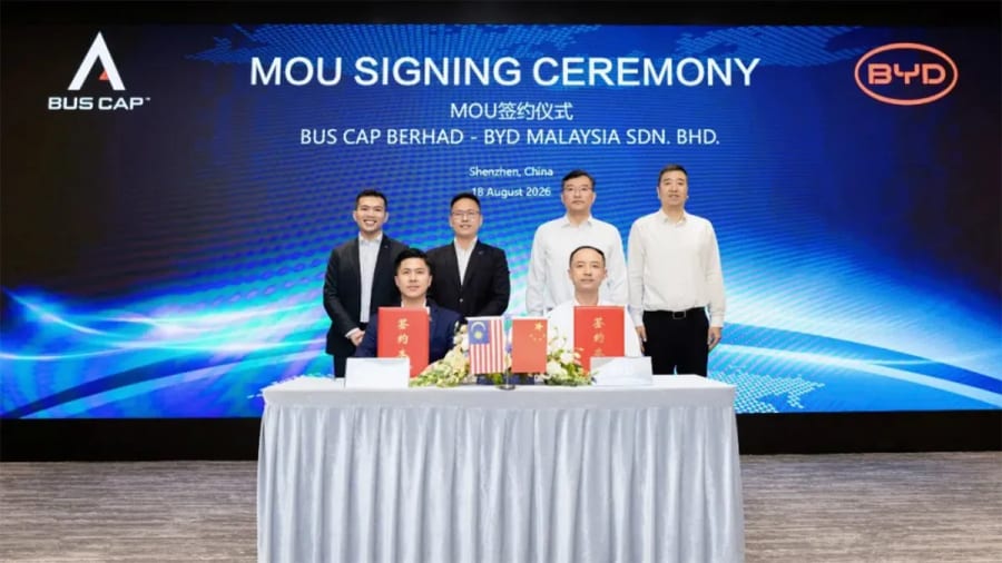 BYD firma un MOU con Bus Cap de Malasia para localizar la producción de autobuses eléctricos