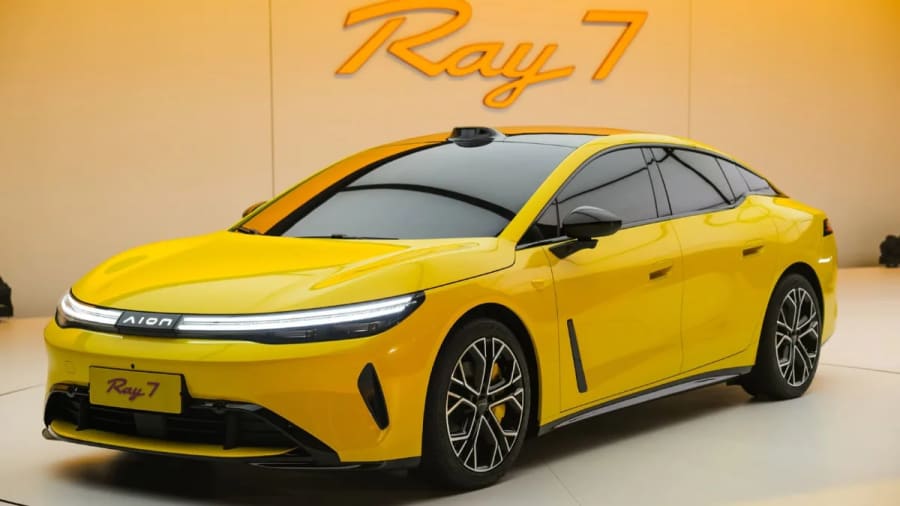 GAC Aion presenta el Ray 7, el primer modelo con nuevo logo y unidad de propulsión de Huawei