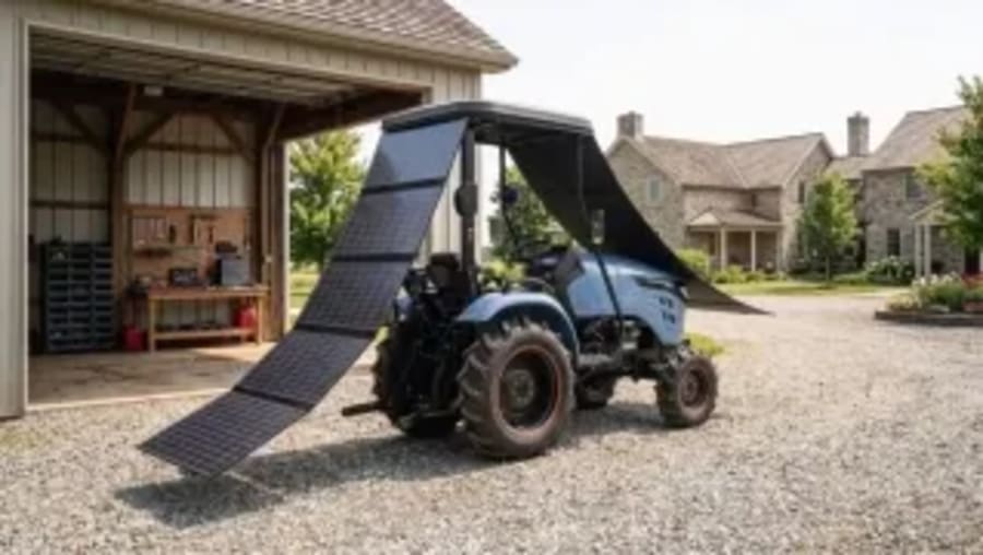 ¿Adiós al diésel? Este tractor eléctrico se carga con el sol y promete transformar la agricultura
