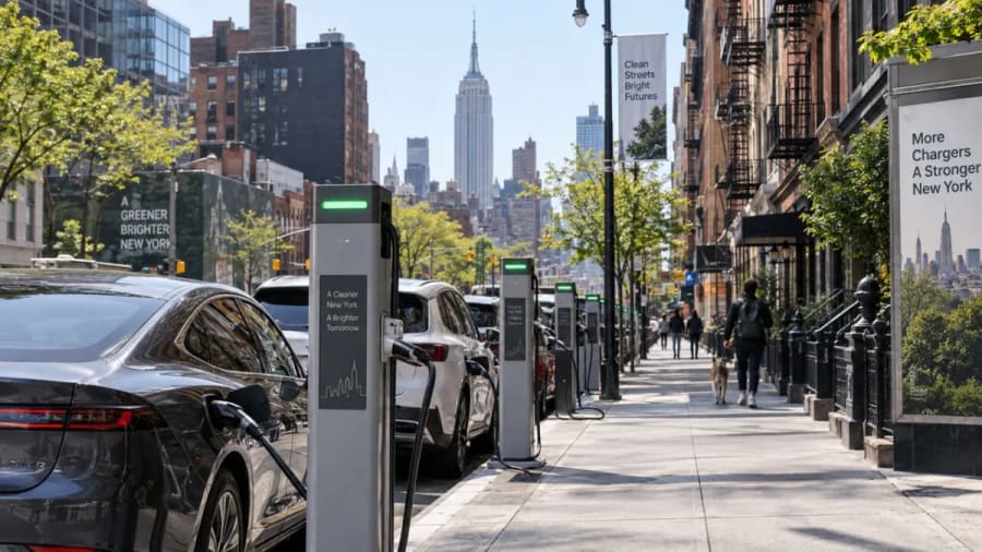 Nueva York instalará casi 700 cargadores para coches eléctricos en sus calles