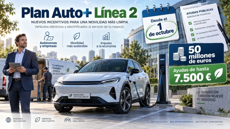 Plan Auto+ para autónomos y empresas: hasta 7.500 euros de ayuda desde el 1 de octubre