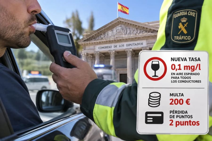 El Congreso debate bajar la tasa de alcohol a 0,1 mg/l: estas serían las nuevas multas