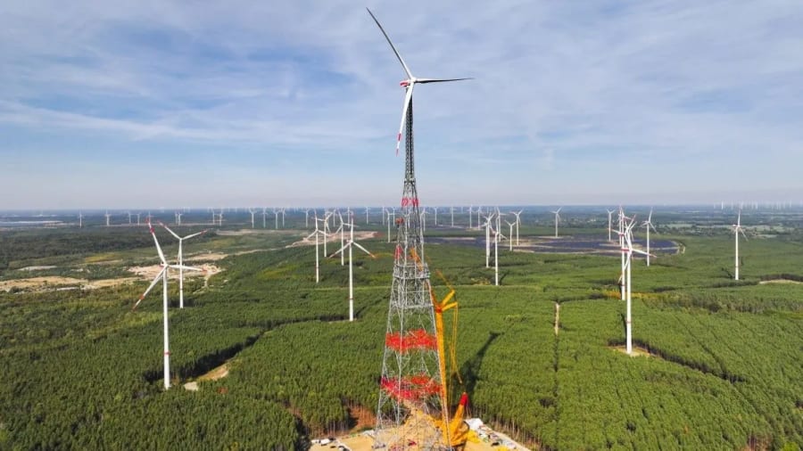 La turbina eólica más alta del mundo acaba de alcanzar los 1.197 pies
