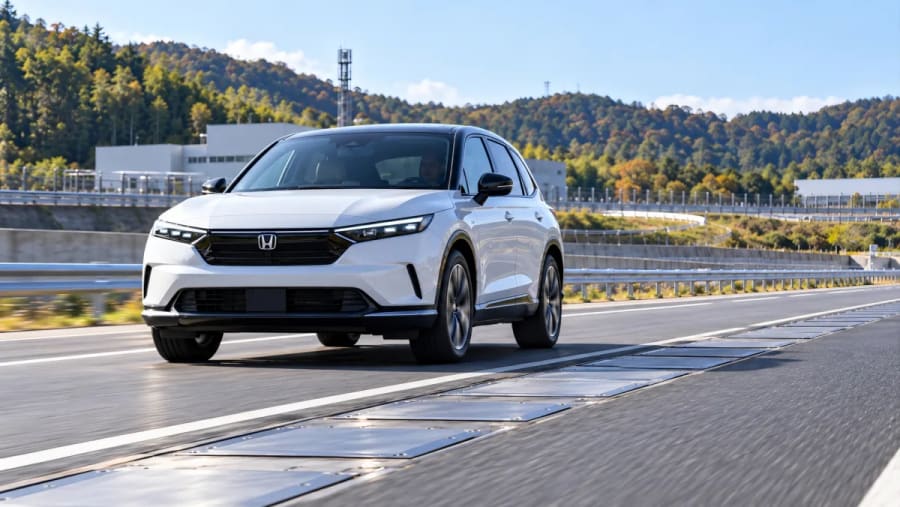 Honda quiere convertir la carretera en un cargador gigante: los eléctricos se recargarán en marcha y soportará camiones de 20 toneladas