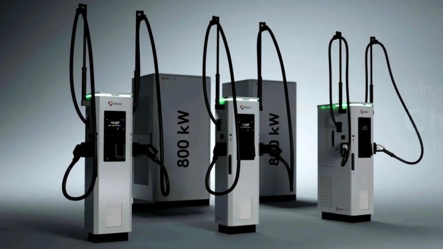 1,6 MW capaz de alimentar hasta 16 vehículos: así es el cargador para coches eléctricos de Efacec