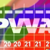 Abstract calendar with the text “PWA” overlayed