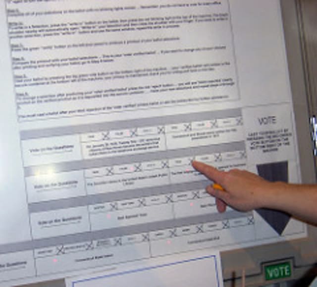 Voting on the Danaher ELECTronic 1242