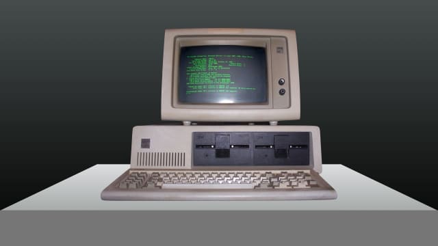 The IBM 5150 personal computer.