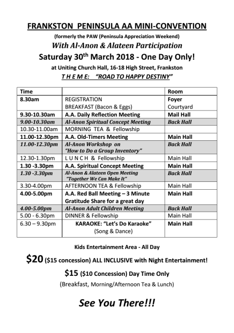 Weekend Prorgram Program