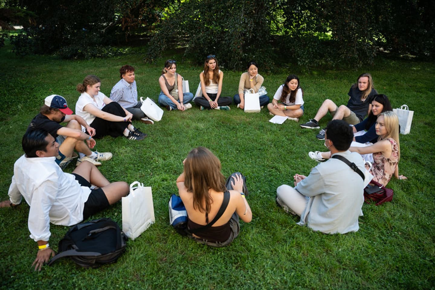 Students in the park