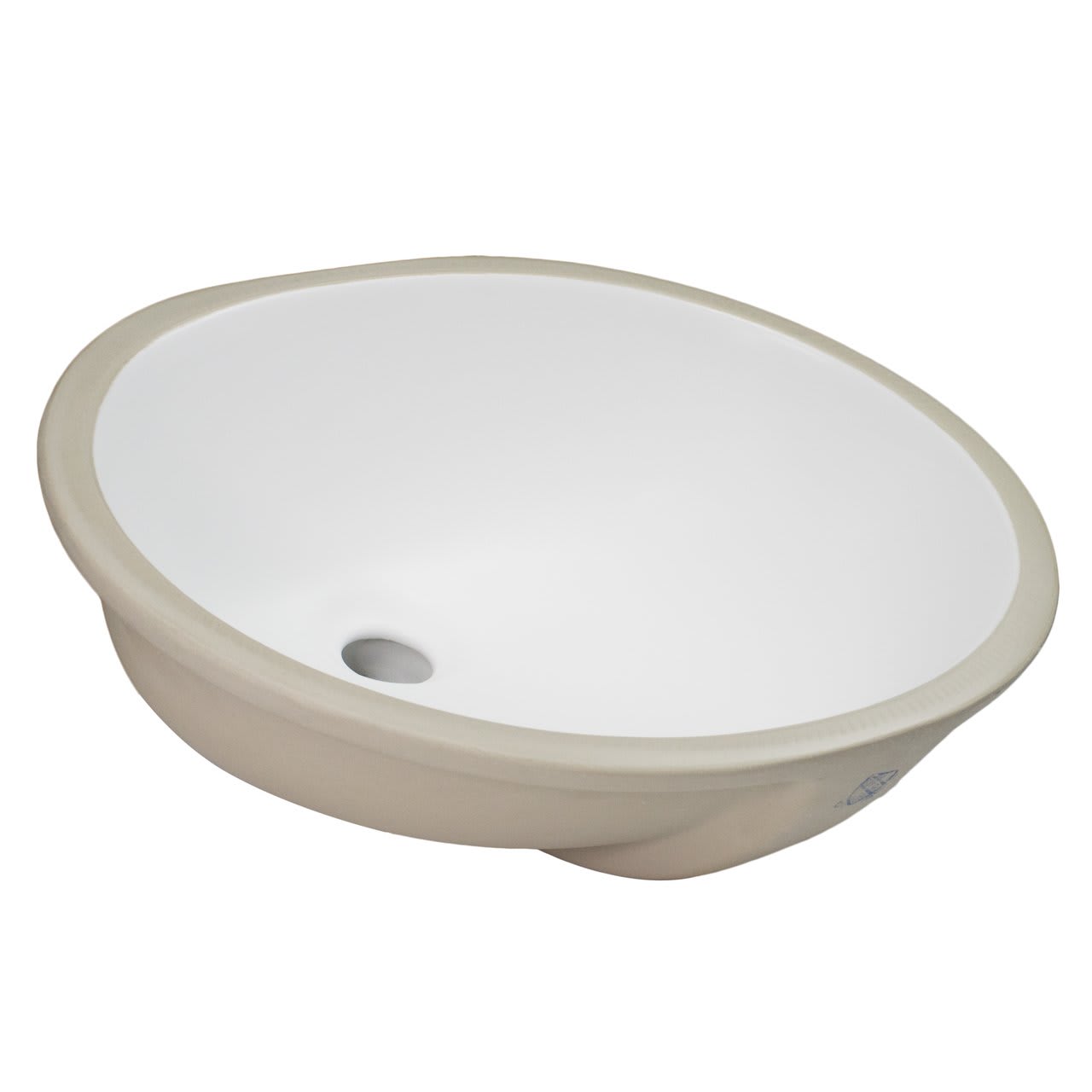 19.5" TICOR S640 BELFAST SERIES CERAMIC UNDERMOUNT OVAL VANITY SINK - Image 2