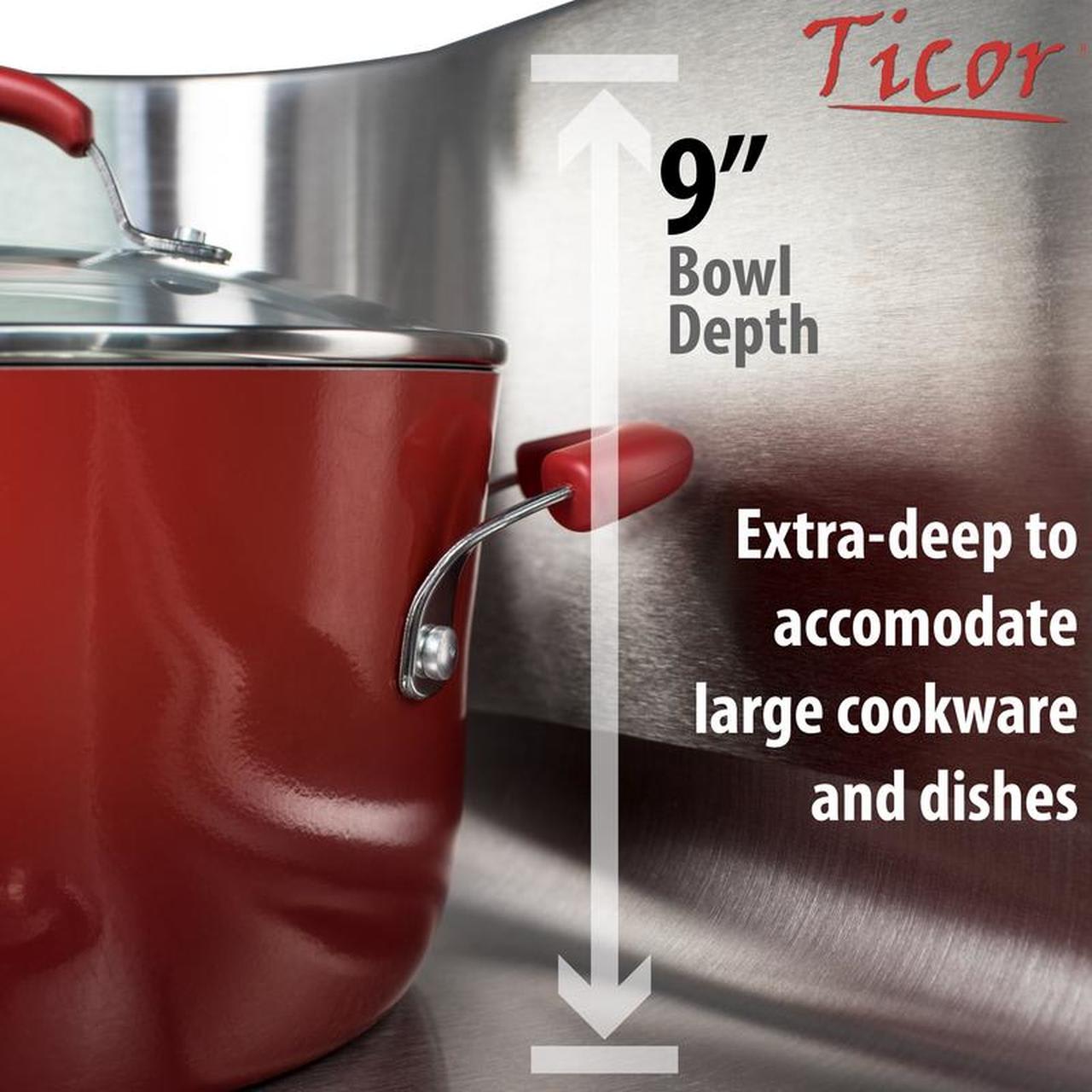 32.5" TICOR S205 HAVEN SERIES 16-GAUGE STAINLESS STEEL UNDERMOUNT DOUBLE BASIN KITCHEN SINK - Image 4