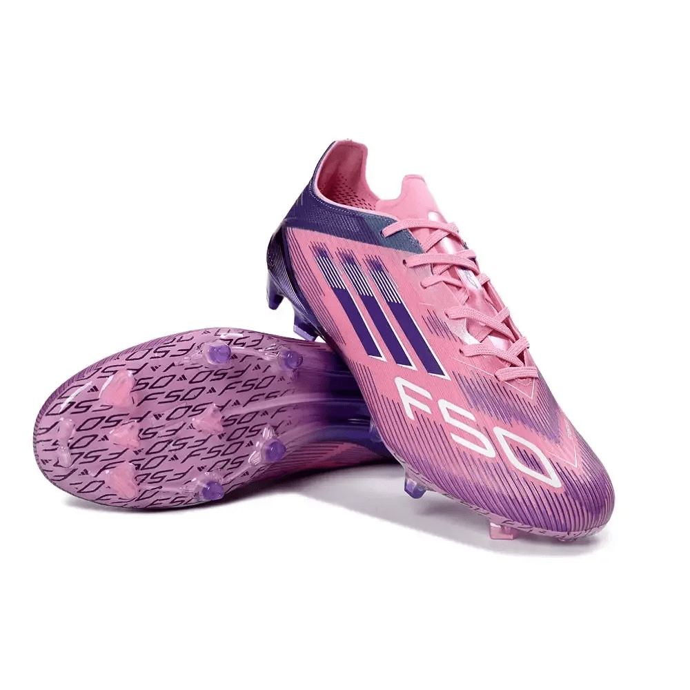 Pink and Purple Adidas F50 soccer cleat