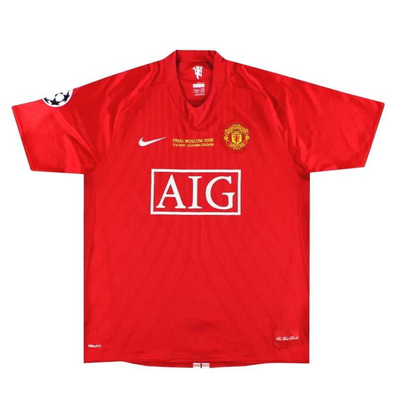 Manchester United 2007-2008 Champions League Final Home Jersey