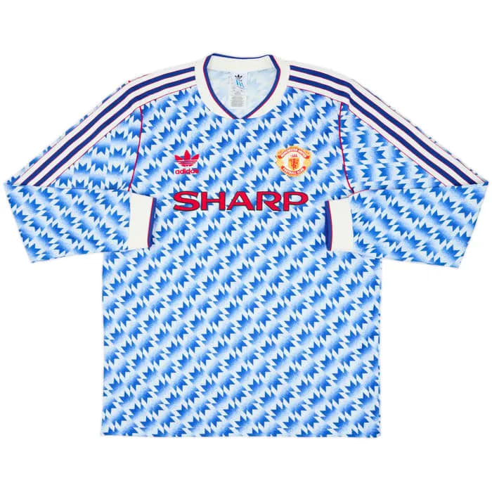1990-92 Manchester United adidas Originals Reissue Away Long-Sleeve Shirt