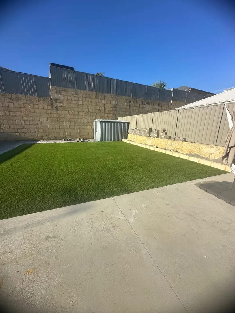 Completed backyard landscaping in Perth, WA
