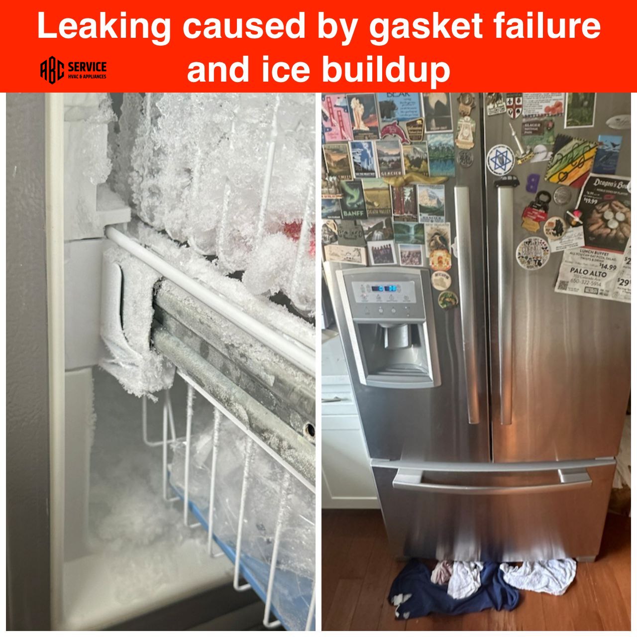 Freezer Leak and Ice Buildup Fixed in Palo Alto