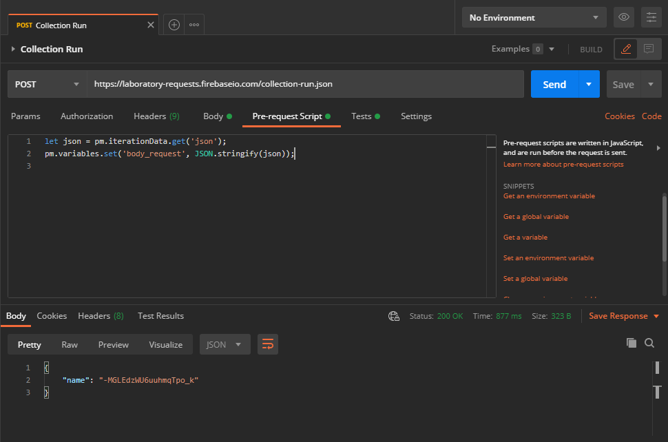 Pre-request Script