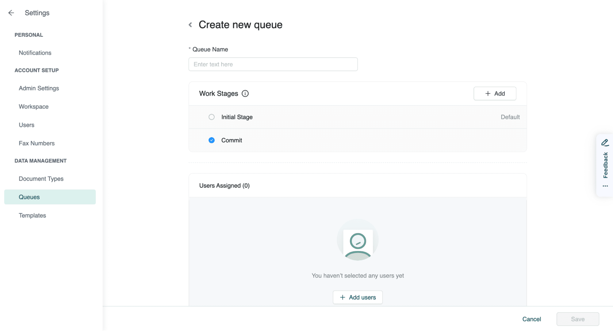 Creating a New Queue in Dexit Healthcare Document Management System