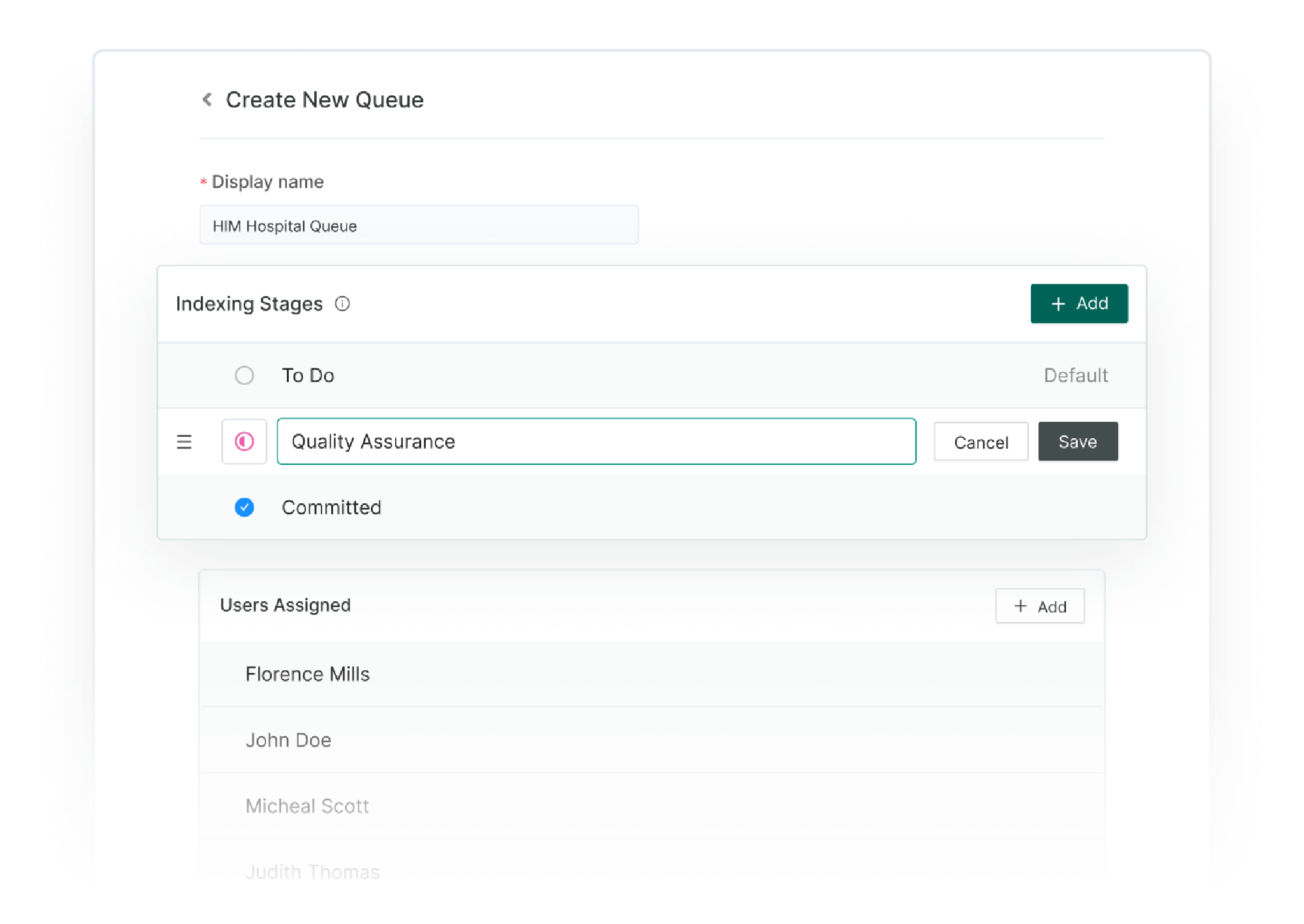 Adding Stages Between Your Initial and Final Stage in Dexit Healthcare Document Management System