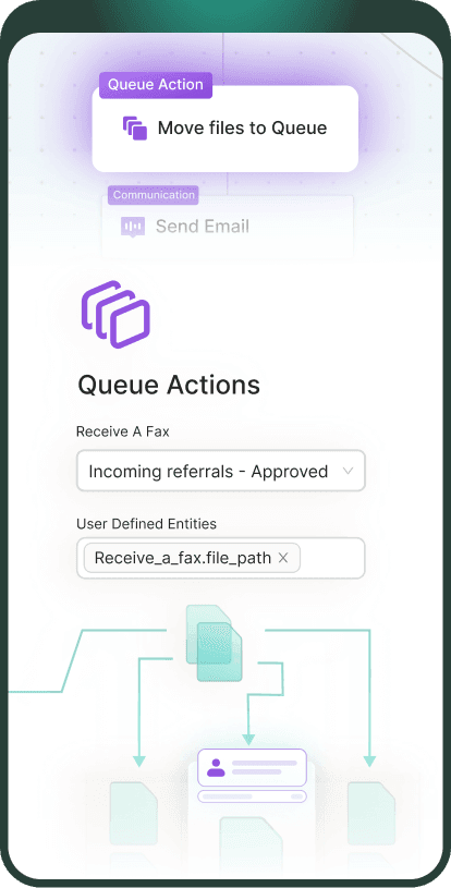 queue actions healthcare document management dexit 314e