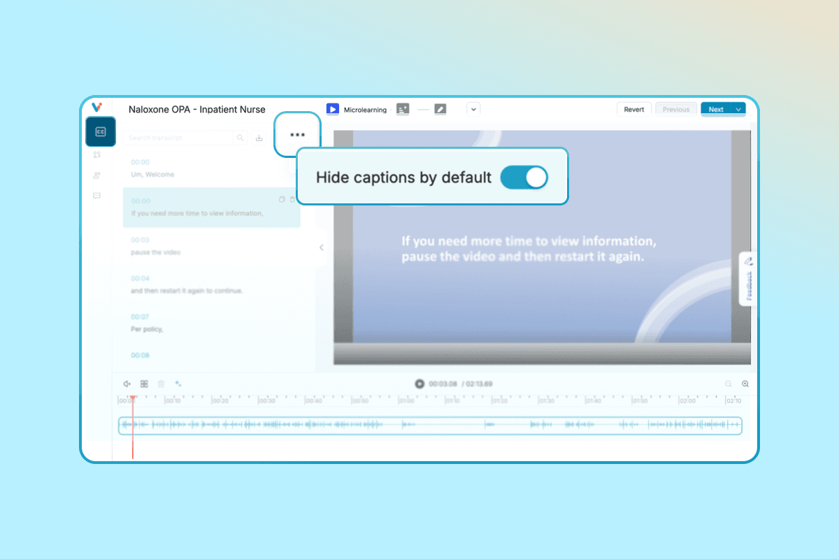 Hide Captions by Default to Avoid Overlap With Built-in Captions